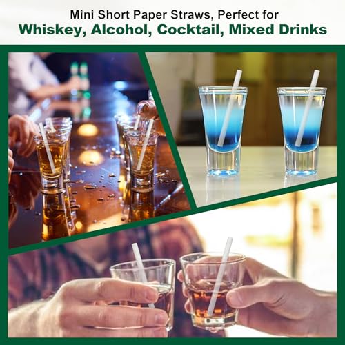 Chunspak 3'' Mini Paper Straws, Small Paper Sticks, Tasting Straws, Sample Straws, Stir Sticks, Fit for 1oz 2oz 3oz 4oz Portion Cups, DIY Crafts - 0.20"/5mm Dia. White, 500 Counts - Image 4