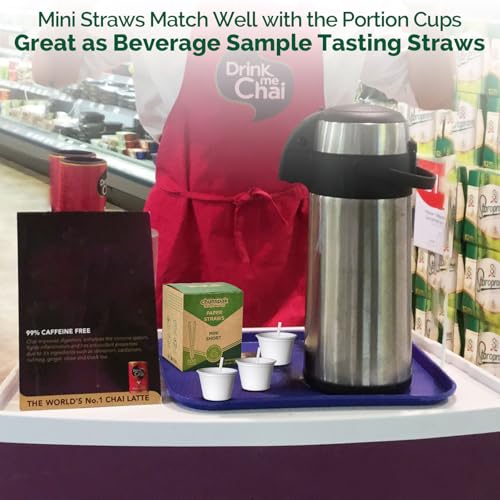 Chunspak 3'' Mini Paper Straws, Small Paper Sticks, Tasting Straws, Sample Straws, Stir Sticks, Fit for 1oz 2oz 3oz 4oz Portion Cups, DIY Crafts - 0.20"/5mm Dia. White, 500 Counts - Image 5