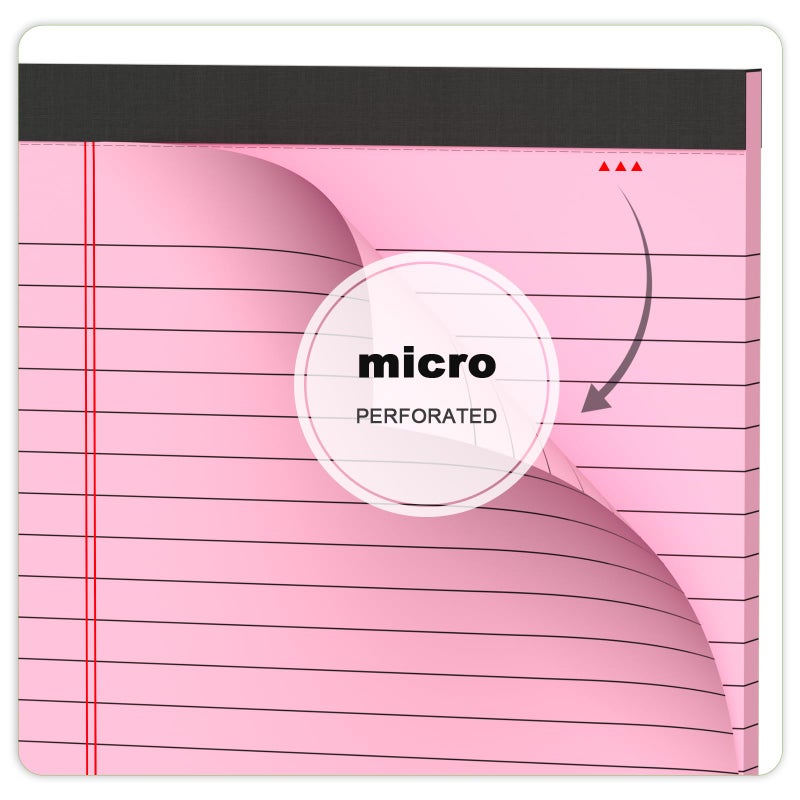 AILZFEI 6pcs Small Note Pad 5x8 College Ruled Pink Legal Pads Paper Notepads 6 Pack Study Back Writing Pads 5 x 8 Legal Pads Perforated Narrow Ruled Pads of Paper Pink - Image 5