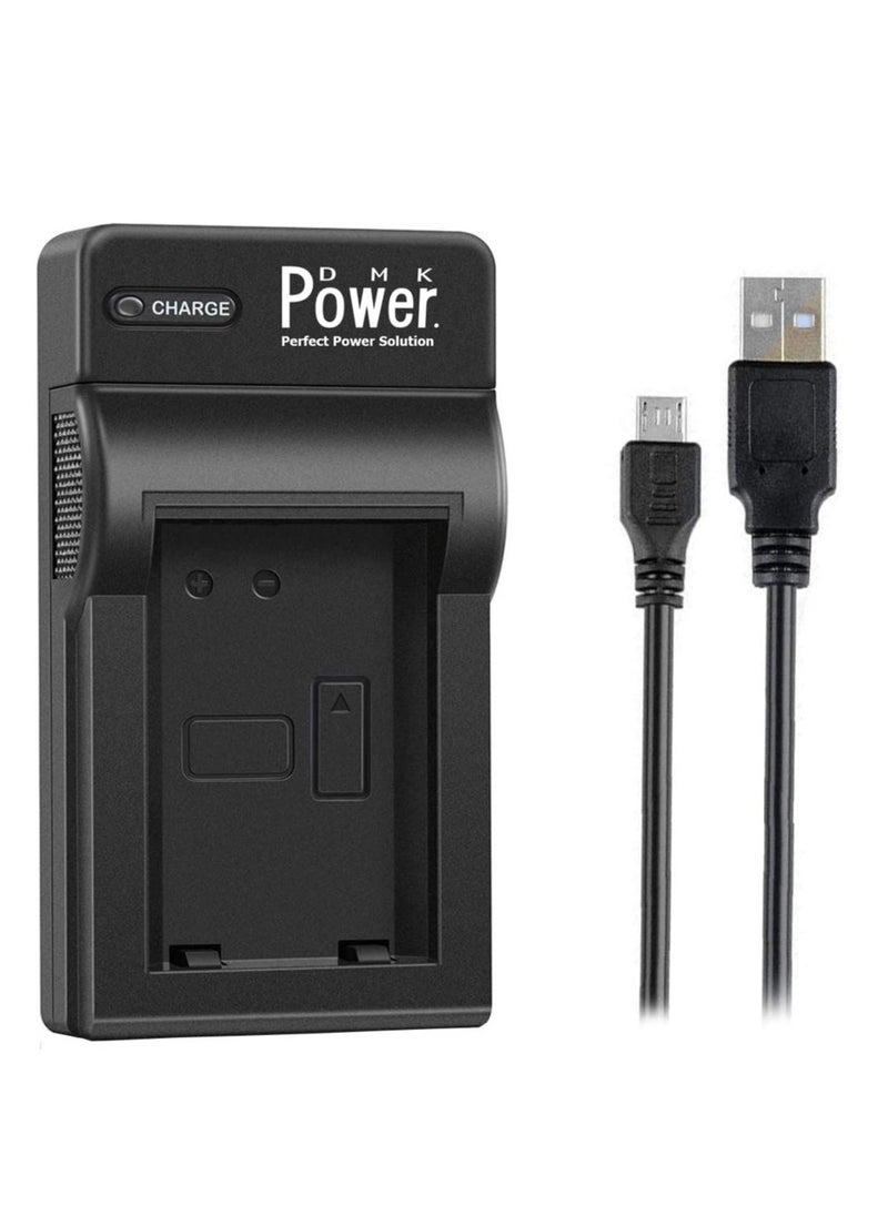 DMK Power - EN-EL3e TC-USB1 Single USB Charger Compatible with Nikon D50 D70 D70s D80 D90 D100 D200 D300 D300S D700 D900 Digital SLR Camera - Image 1
