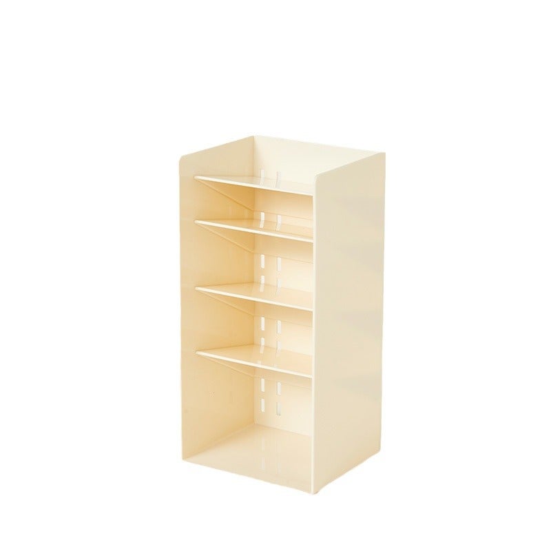 Mirror Cabinet storage box bathroom bathroom cabinet compartment organizing box washstand cosmetics lipstick desktop storage rack(White separated style) - Image 5
