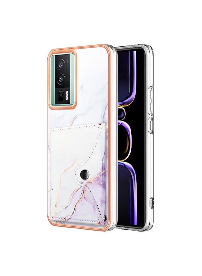 Case For Xiaomi Poco F5 Pro 5G / Redmi K60 Marble Pattern IMD Card Slot Phone Case