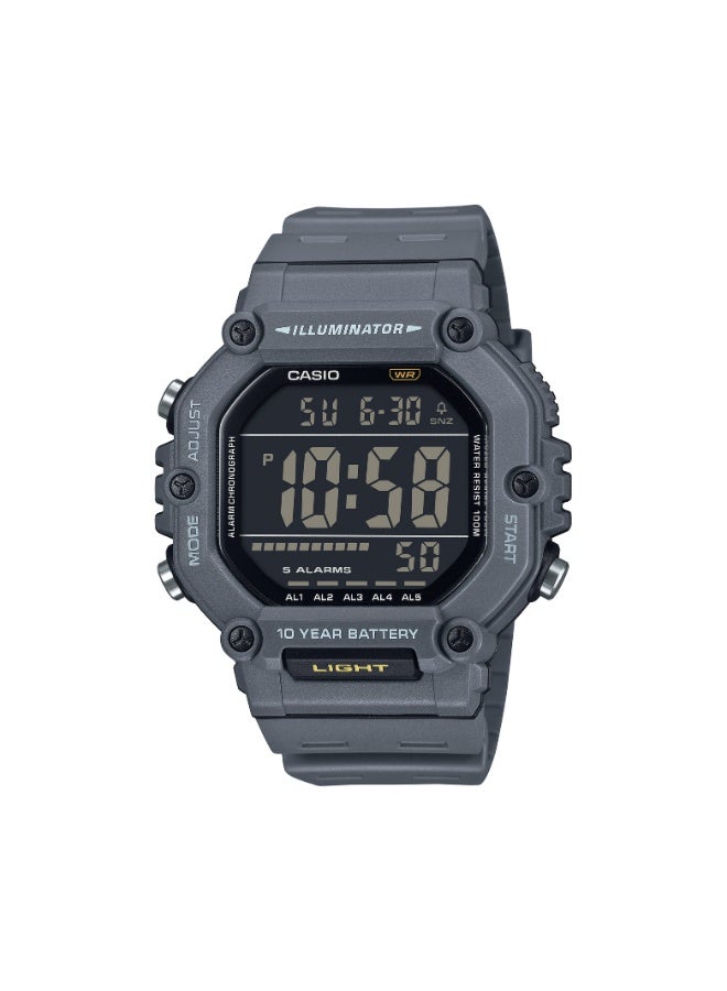 كاسيو ساعة كاسيو AE-1600H-8BVDF رقمية للجنسين، مقاومة للماء 100 م، بطارية 10 سنوات، إضاءة LED – رمادي/أسود - Image 1