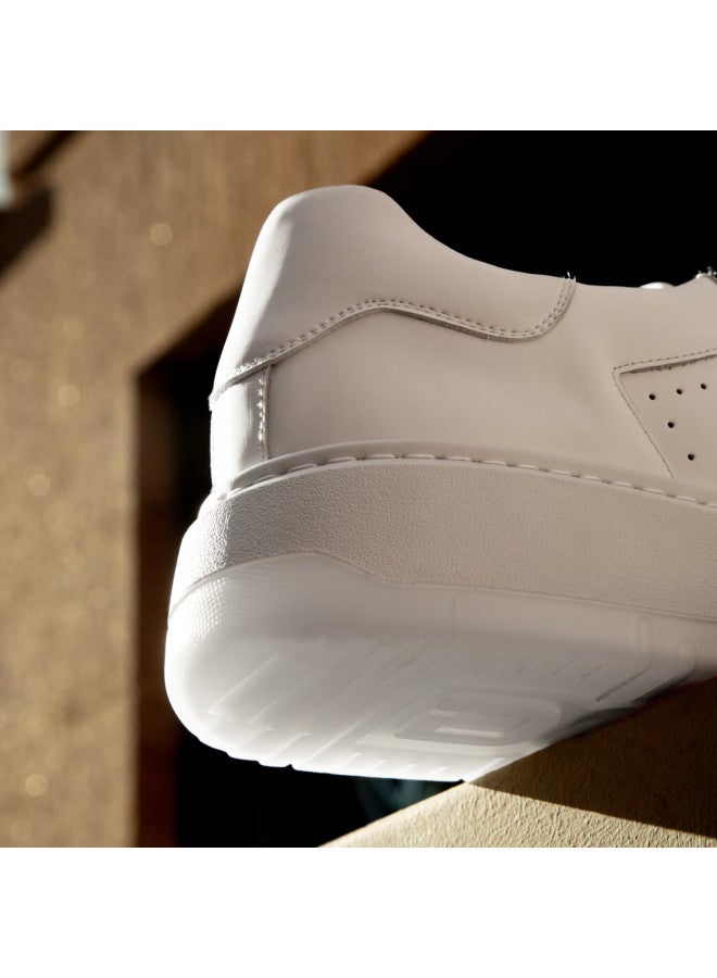 Desai Men's Genuine Leather Thick-soled Casual Board Shoes Men's All-match Fashion White Shoes White 38 - Image 2
