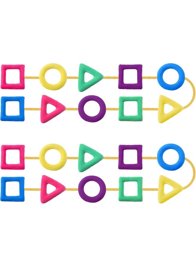 Woanger Shapes Walking Rope for Preschool Walking Rings for Toddlers 100th Day of School 10 Colorful Handles Leash for Toddler Class Line Rope 165'' Long Keep Children Calm and Line Classroom Supplies (2) - Image 1