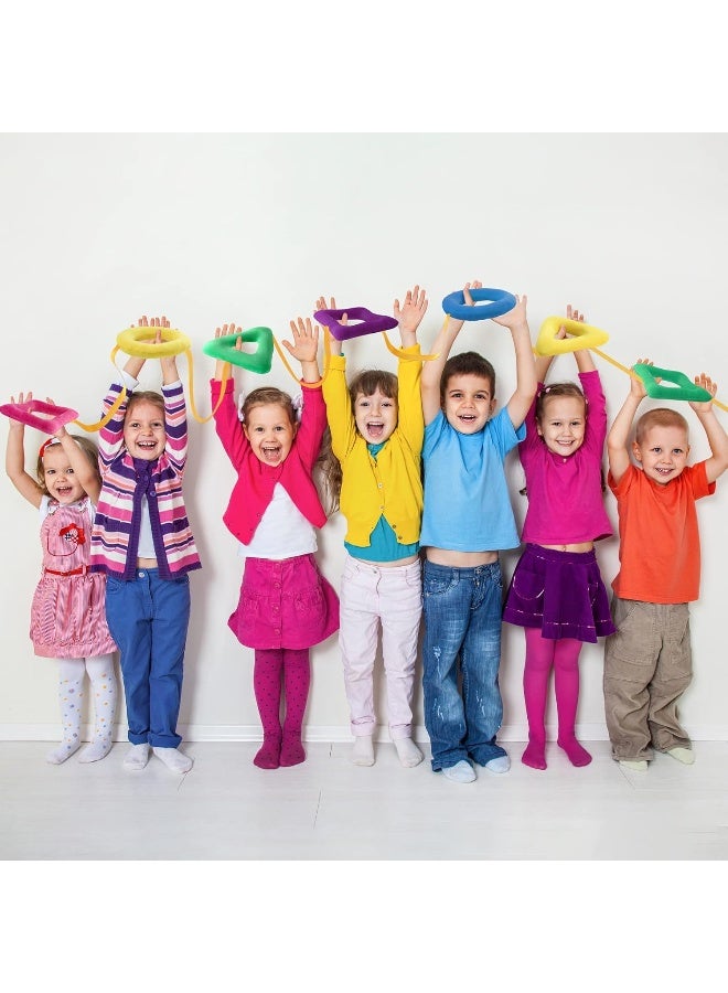 Woanger Shapes Walking Rope for Preschool Walking Rings for Toddlers 100th Day of School 10 Colorful Handles Leash for Toddler Class Line Rope 165'' Long Keep Children Calm and Line Classroom Supplies (2) - Image 4