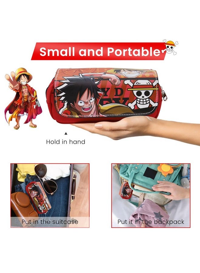 Fancyku Polyester One Piece Pencil Case, Anime Pencil Pouch, Cartoon Prints Pen Pouch, Large Capacity Pu Pencil Bag Stationery Organizer, Students Gift, Multicolor - Image 3