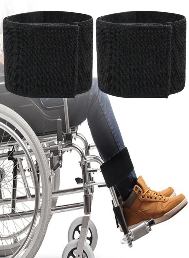 Terixe 2 Pack Wheelchair Leg Straps - Polyester Material, Reliable & Elastic - Foot, Calf & Seat Belt Restraints for Wheelchair Accessory (Width 4 inches) - Image 1