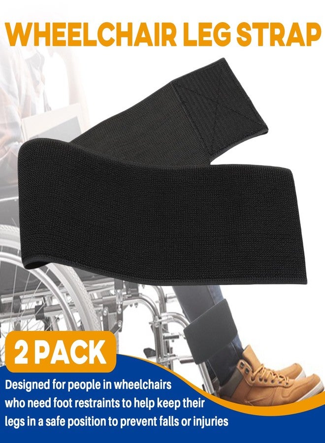 Terixe 2 Pack Wheelchair Leg Straps - Polyester Material, Reliable & Elastic - Foot, Calf & Seat Belt Restraints for Wheelchair Accessory (Width 4 inches) - Image 2