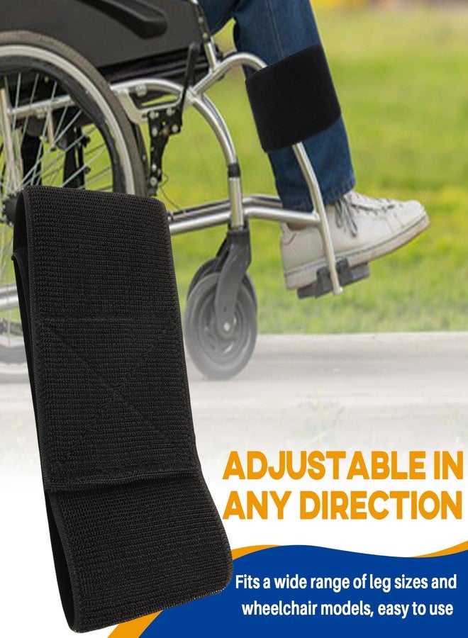 Terixe 2 Pack Wheelchair Leg Straps - Polyester Material, Reliable & Elastic - Foot, Calf & Seat Belt Restraints for Wheelchair Accessory (Width 4 inches) - Image 3