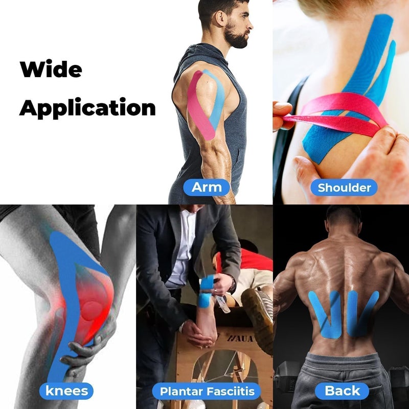 D-Fix ® Kinesiology Tape (5 m X 5 cm) Latex Free Breathable Athletic Sports Tape for Injury, Muscle Support, Pain Relief, Joint Support and Physiotherapy-Black - Image 5