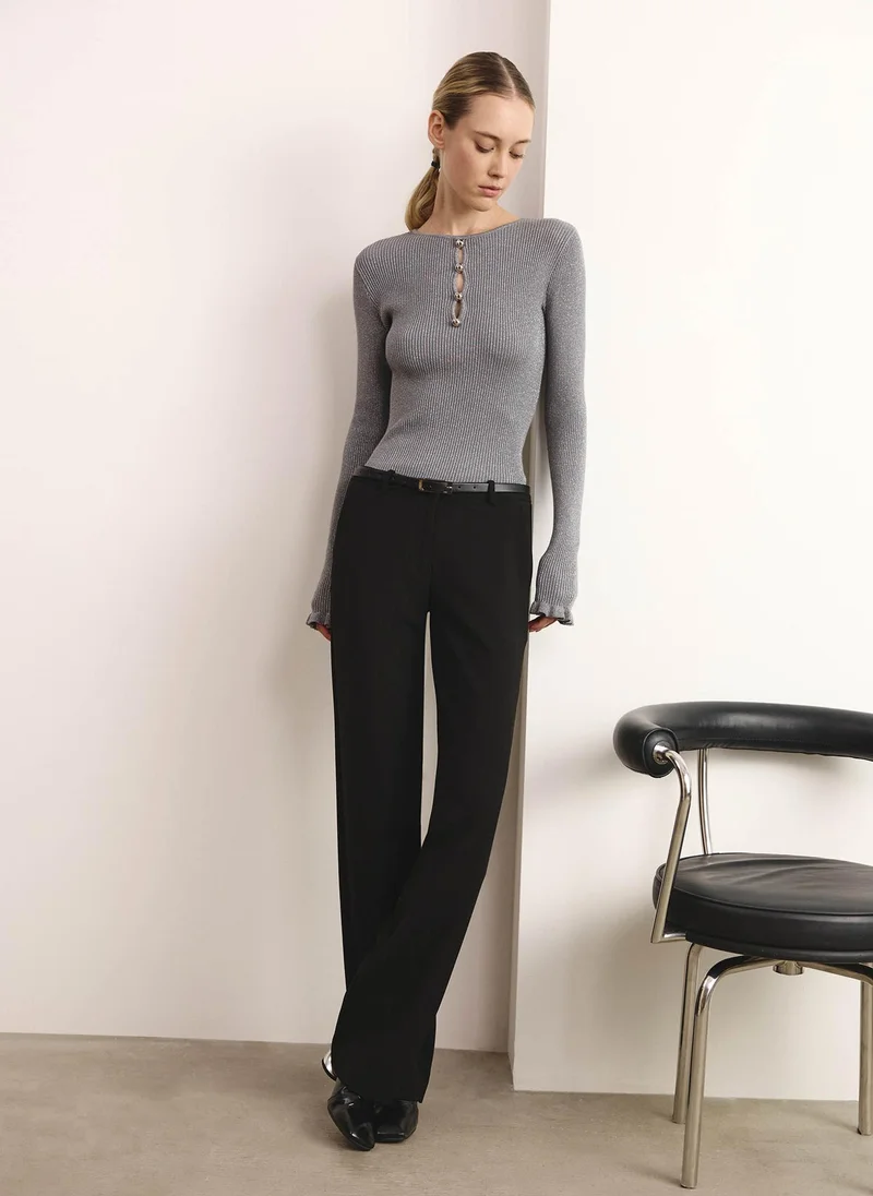 Lichi  Metallised yarn jumper with silver decor for Women | Best Price UAE