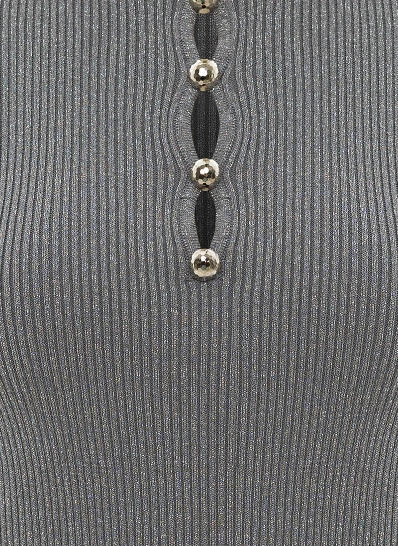 Lichi  Metallised yarn jumper with silver decor for Women | Best Price UAE