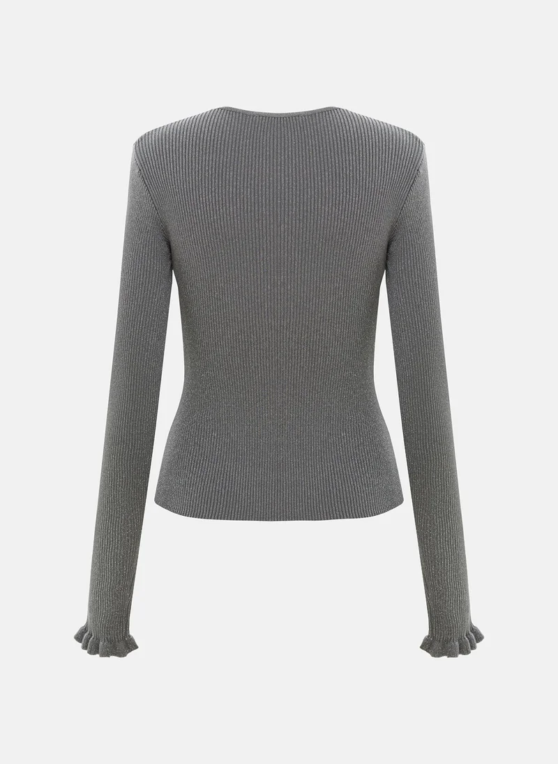 Lichi  Metallised yarn jumper with silver decor for Women | Best Price UAE