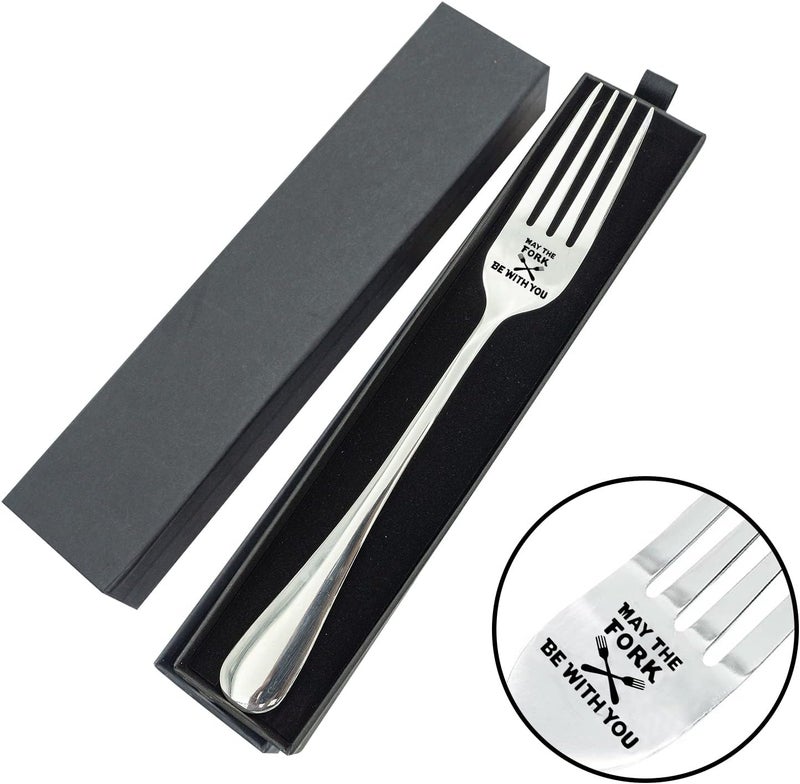 VICKHU May The Fork Be With You Fork,StarWars Gifts,Gifts for Boyfriend Girlfriend Husband Mom Dad, Anniversary Christmas Valentines Gifts - Image 1