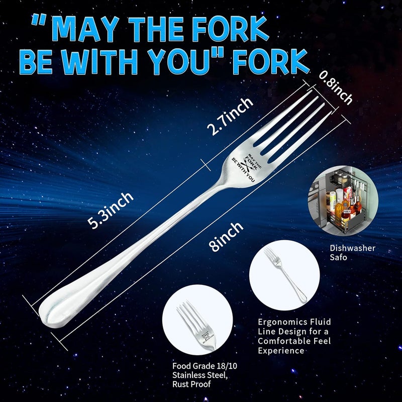 VICKHU May The Fork Be With You Fork,StarWars Gifts,Gifts for Boyfriend Girlfriend Husband Mom Dad, Anniversary Christmas Valentines Gifts - Image 5