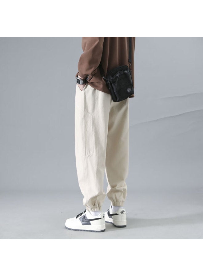 Dingfengbaoluo Men's Casual Pants Tapered Leg Spring Summer All-match Brand Workwear Sports Long Trousers K2061 Khaki 5XL - Image 5