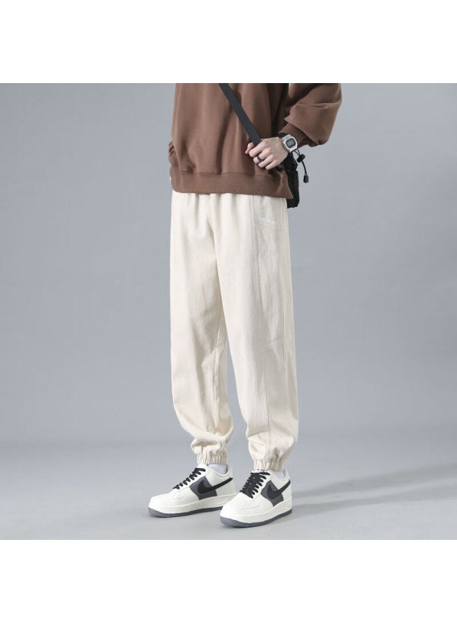 Dingfengbaoluo Men's Casual Pants Tapered Leg Spring Summer All-match Brand Workwear Sports Long Trousers K2061 Khaki 5XL - Image 4