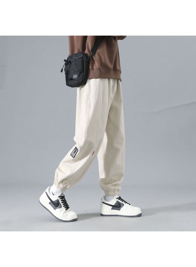 Dingfengbaoluo Men's Casual Pants Tapered Leg Spring Summer All-match Brand Workwear Sports Long Trousers K2061 Khaki 5XL - Image 3