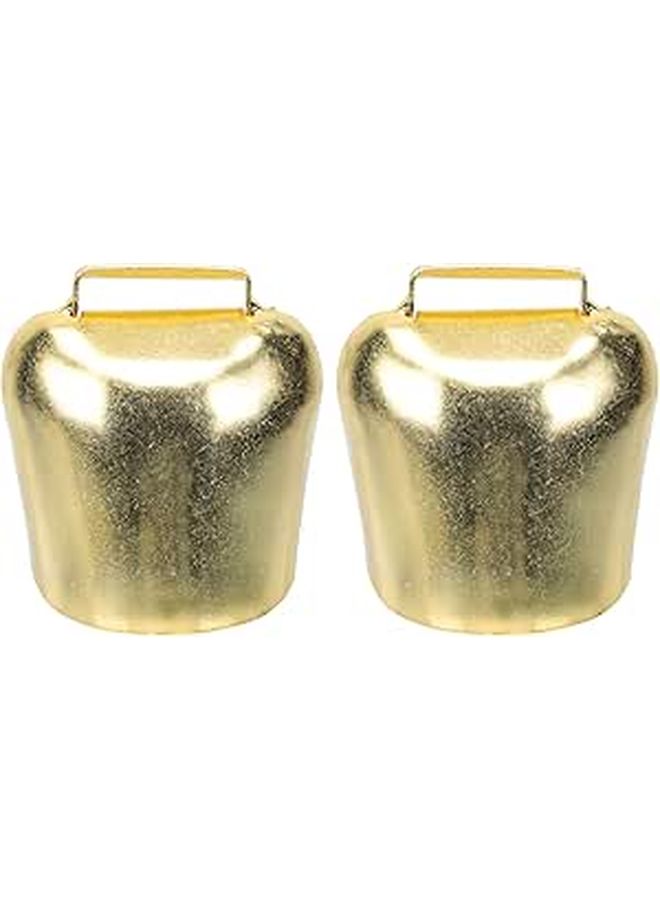 2Pcs Large 62g Thickened Imitation Gold Animal Bells for Livestock Cow Sheep Collar - Image 1