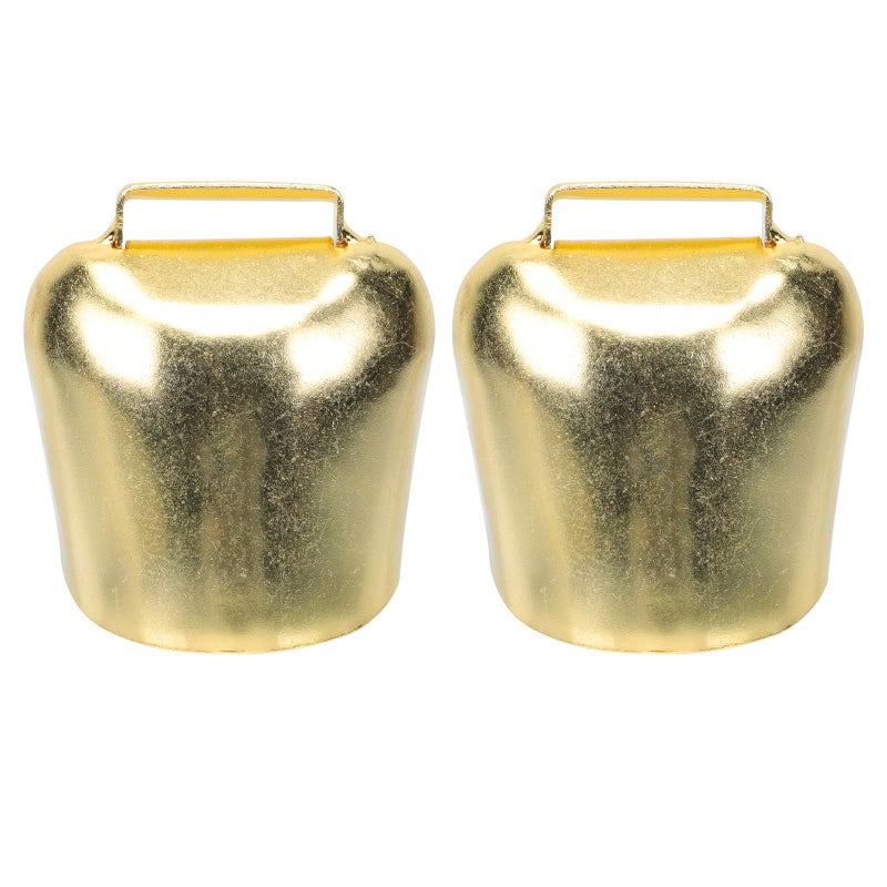 2Pcs Large 62g Thickened Imitation Gold Animal Bells for Livestock Cow Sheep Collar - Image 2