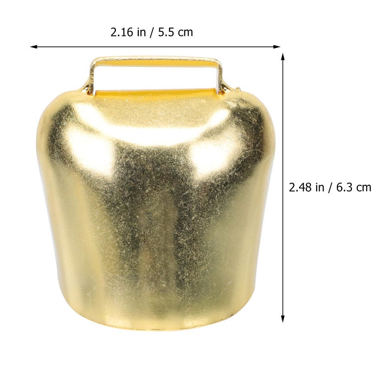 2Pcs Large 62g Thickened Imitation Gold Animal Bells for Livestock Cow Sheep Collar - Image 3