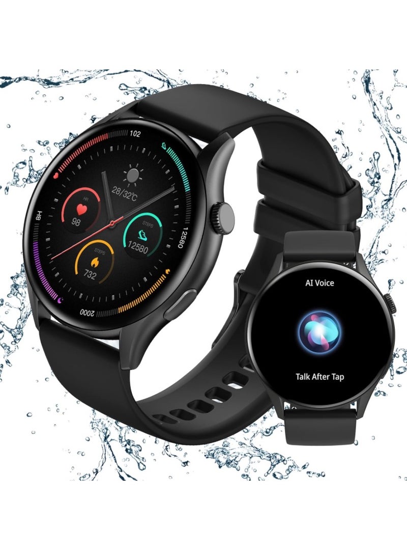 LYCKA - Lycka Smart Watch Bluetooth Calling Smarto’W Lite Large HD Full Display 24h Heart Rate Monitoring Ip67 watrproof Black - Image 1