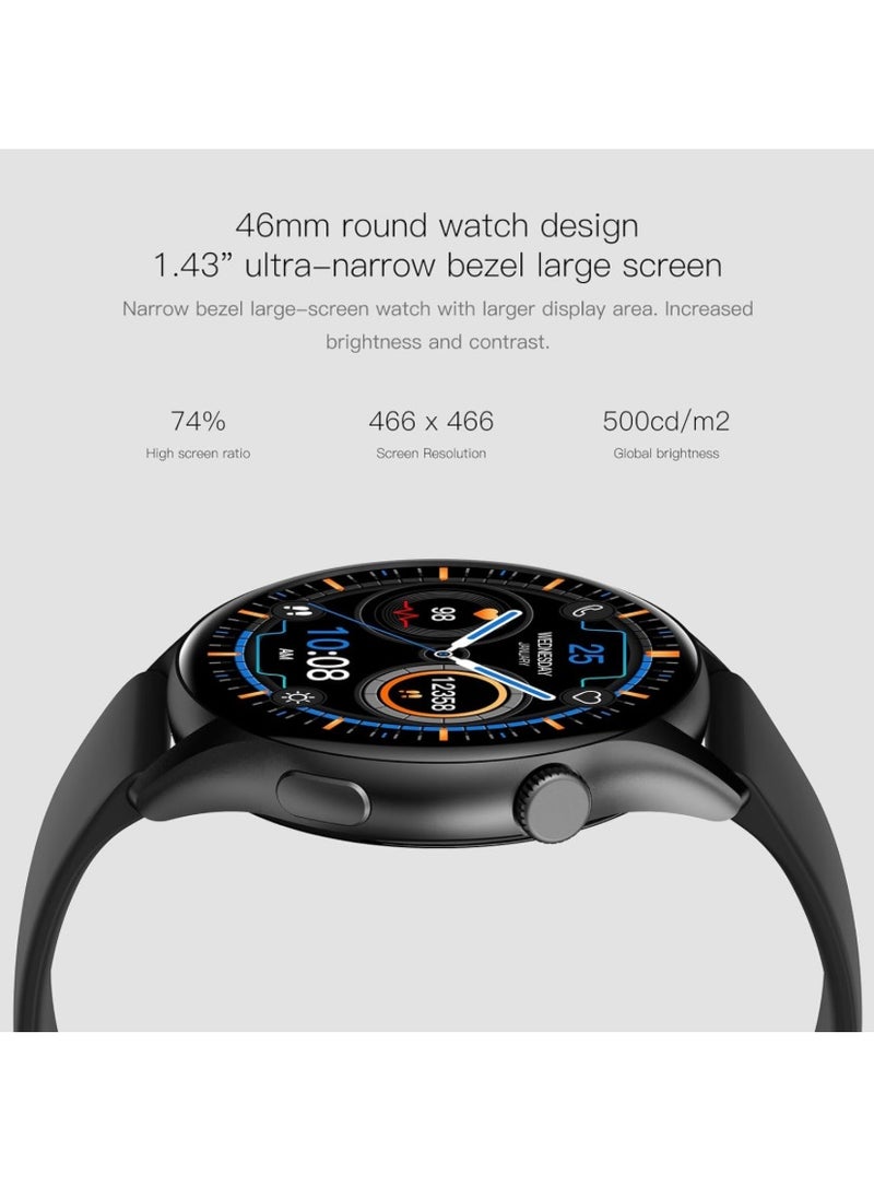 LYCKA - Lycka Smart Watch Bluetooth Calling Smarto’W Lite Large HD Full Display 24h Heart Rate Monitoring Ip67 watrproof Black - Image 1