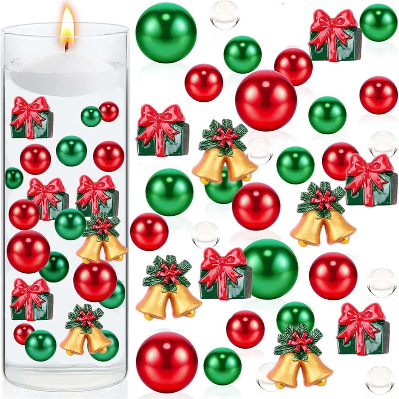 klarako 6066 Pieces Christmas Vase Filler Beads Floating Pearls Water Gel Beads, Christmas Vase Filler Beads Floating Pearls for Vase Filler Table Centerpieces Christmas Home Party Decoration - Image 1