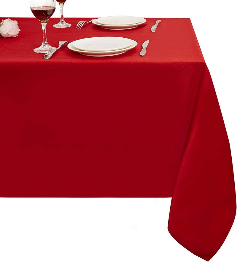 Obstal Cost effective fine quality 210GSM Rectangle Red Tablecloth, Christmas Decorations Table Cloth Waterproof, Table Cover Protector for Holiday Party Use (Rio Red,54 x 78 Inch) Light & sturdy - Image 1