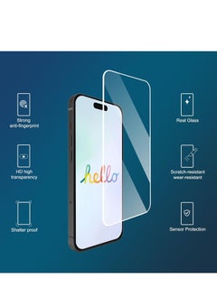 Ailun Ailun 3 Pack Screen Protector for iPhone 15 Pro Max [6.7 inch] + 3 Pack Camera Lens Protector with Installation Frame,Sensor Protection,Dynamic Island Compatible,Case Friendly Tempered Glass Film  - Image 3