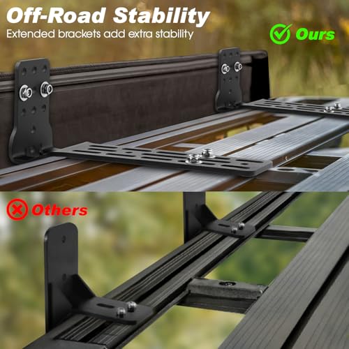 Peakamper Pair Awning Mounting Extended Brackets, Stable Installation for Roof Rack, Cross Bars, Off-Road Awning - Image 4
