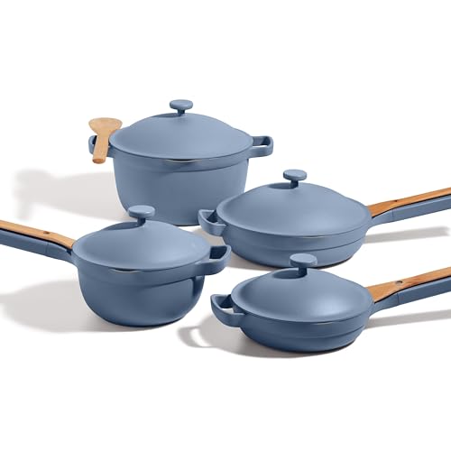 Our Place Cookware Set - 13-Piece Kit Including the Always Pan, Perfect Pot and Spatulas | Multifunctional, Toxin-Free Nonstick | Heat Safe up to 450°F | Oven, Stove, Induction Compatible | Blue Salt - Image 1