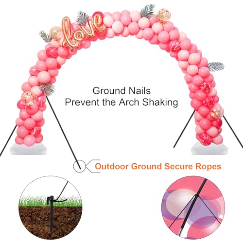 Chamvis Balloon Arch Kit, 9FT Height & 10FT Width Adjustable Balloon Arch Stand Frame Garland Stand: Wedding Baby Shower Birthday Photo Backdrop - Image 5