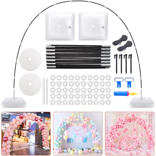 Chamvis Balloon Arch Kit, 9FT Height & 10FT Width Adjustable Balloon Arch Stand Frame Garland Stand: Wedding Baby Shower Birthday Photo Backdrop - Image 1