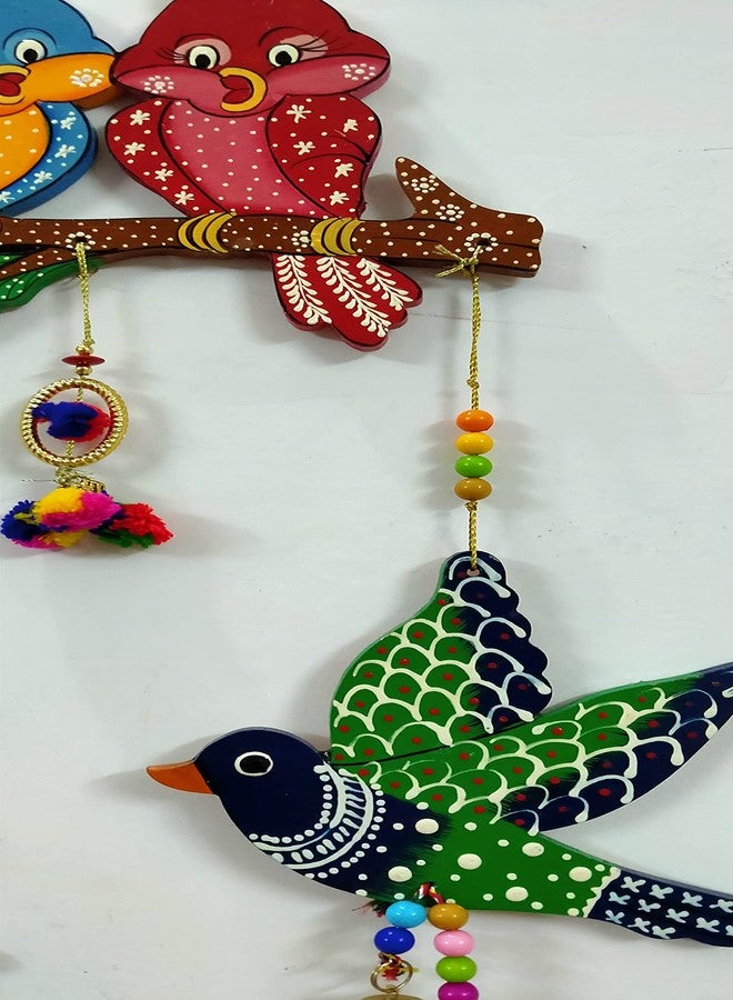 NOKHWAL Hanging Bird Couple Handmade Birds for Main Door Garden Decorative Wall Hanging Office Balcony Decoration Hanging Decorative Items for Holl Room Wall Décor Decorative for Home - Image 3