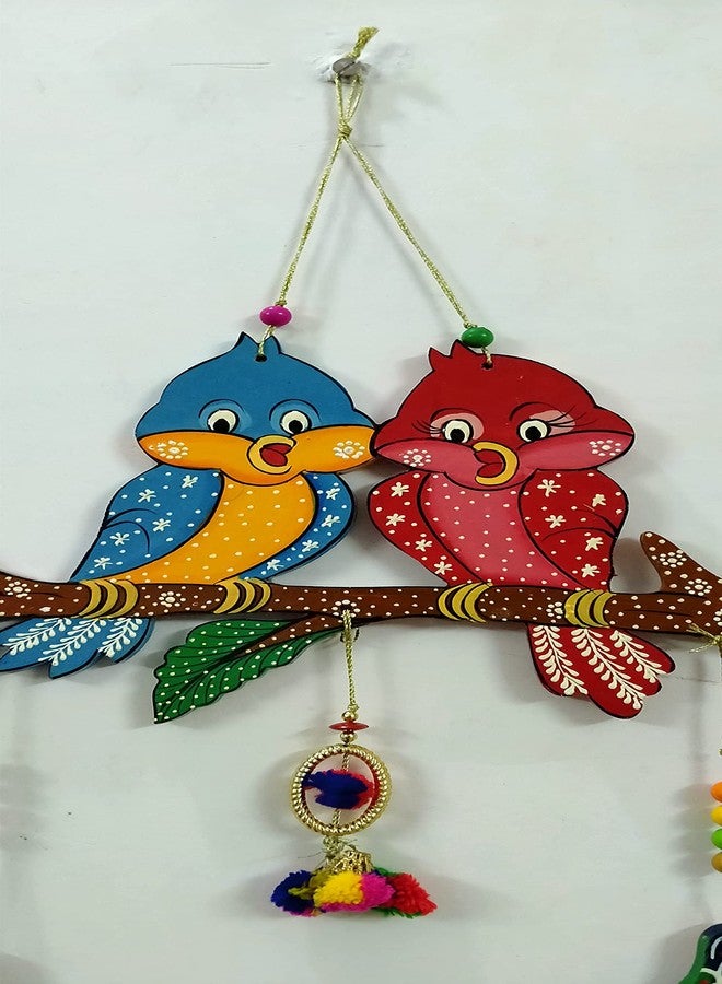 NOKHWAL Hanging Bird Couple Handmade Birds for Main Door Garden Decorative Wall Hanging Office Balcony Decoration Hanging Decorative Items for Holl Room Wall Décor Decorative for Home - Image 4