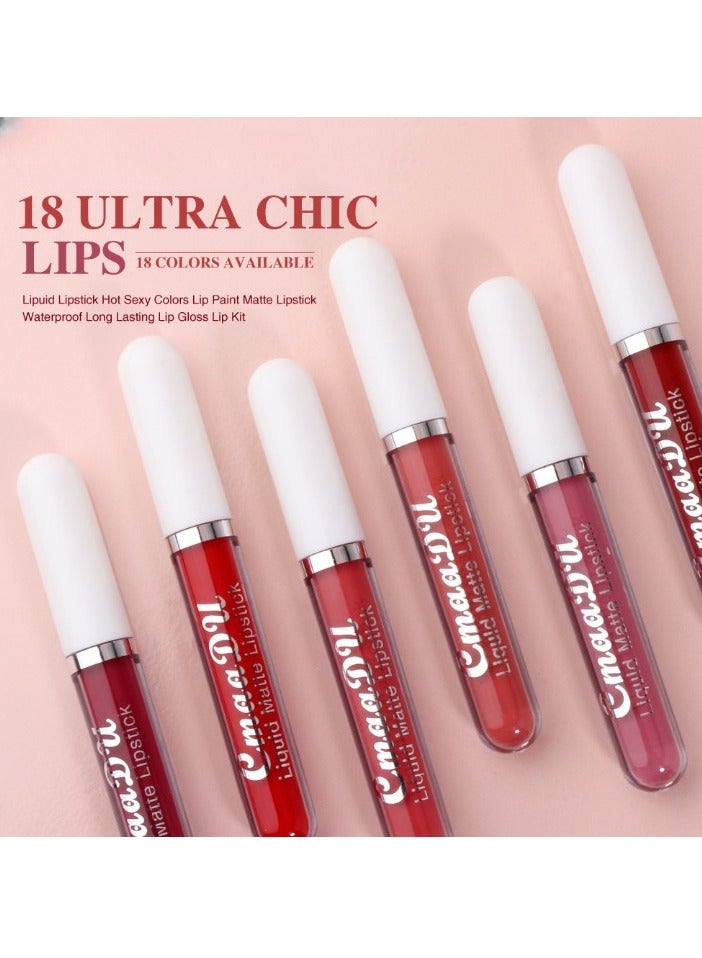 CmaaDu 1pc Liquid Lipstick Lip Gloss, Waterproof Nude Lipstick, Non Fade Long Lasting Color Matte, Natural Formula Hydrating Lip Liner Pens for Multiple Occasions, (Color Matte Lip Gloss_05) - Image 2