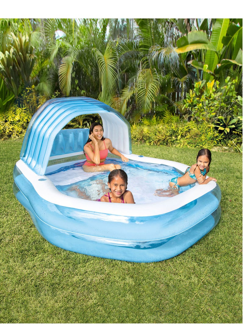 INTEX Swim Center Inflatable Family Sunshade Pool 2.29x1.91x1.35mt.  - Image 1