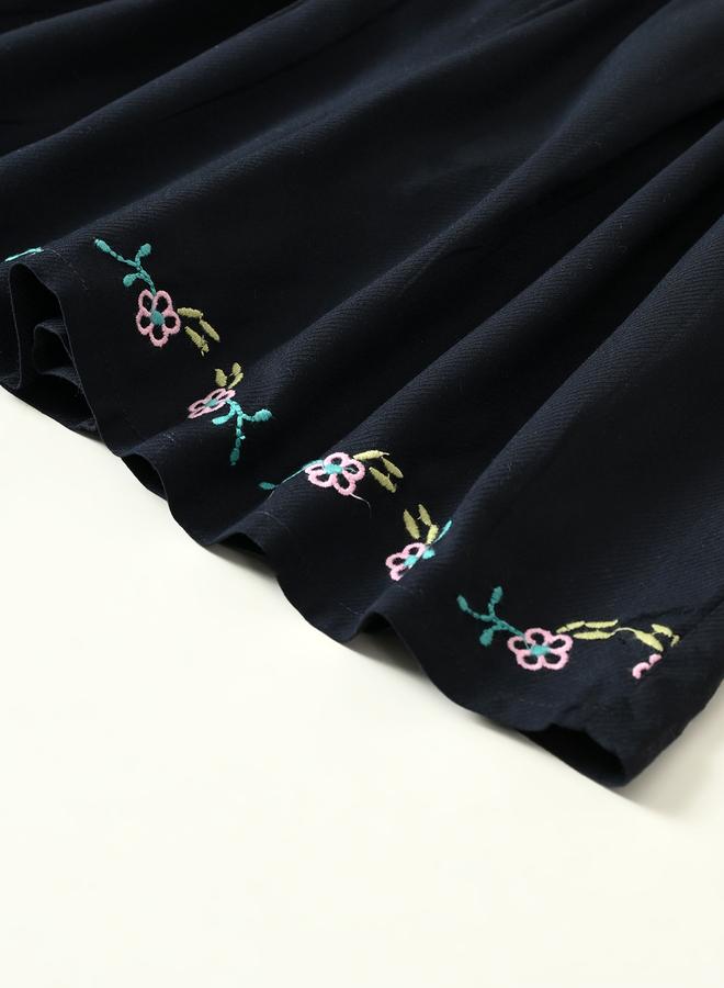 BELLA MODA Embroidered A-Line Dress - Image 5