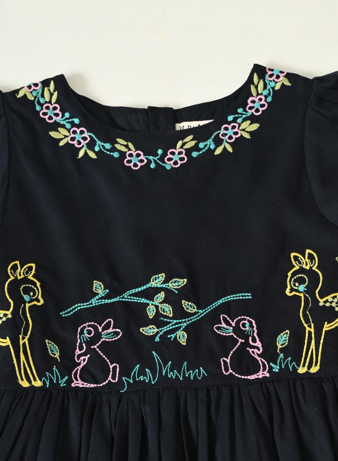 BELLA MODA Embroidered A-Line Dress - Image 4