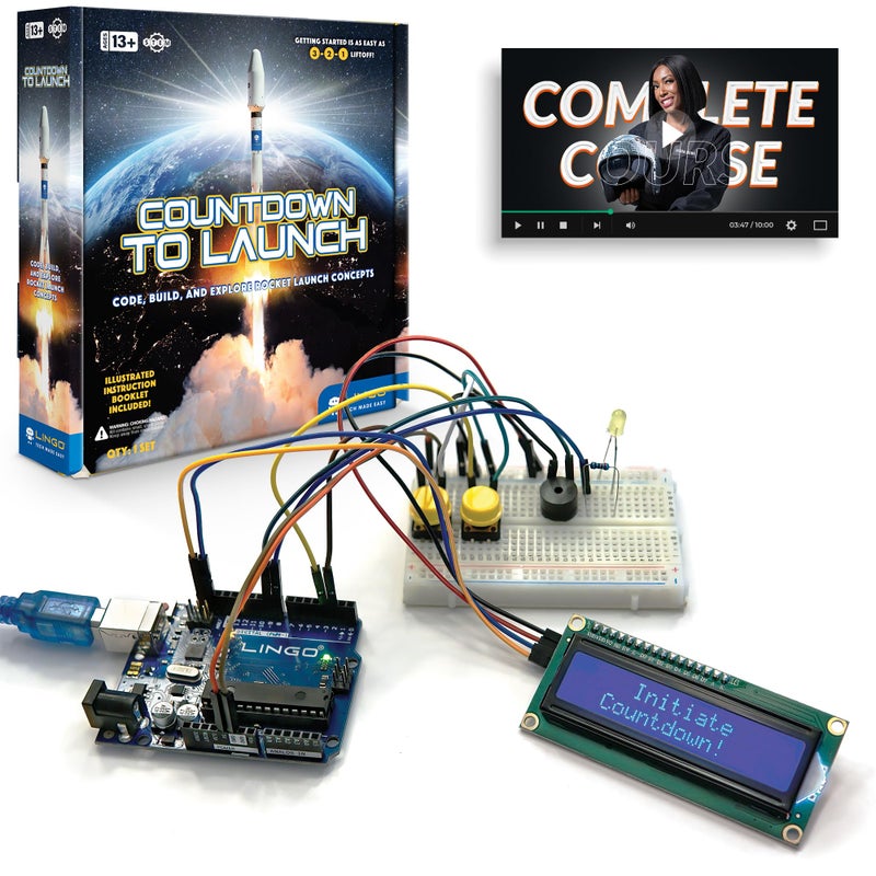 LINGO Countdown to Launch STEM Coding Kit - Build, Code & Explore Rocket Launch Concepts - Science Kits for Kids Ages 13+ Years for Birthdays & Holidays - Image 1