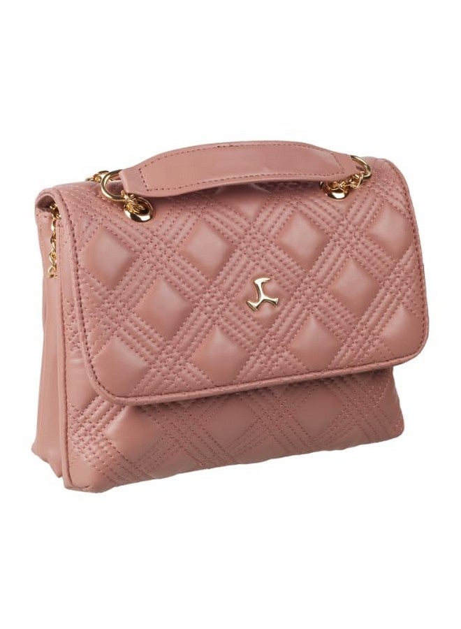Mochi Women Peach Quilted Elegant Sling Bag (66-41) - Image 5