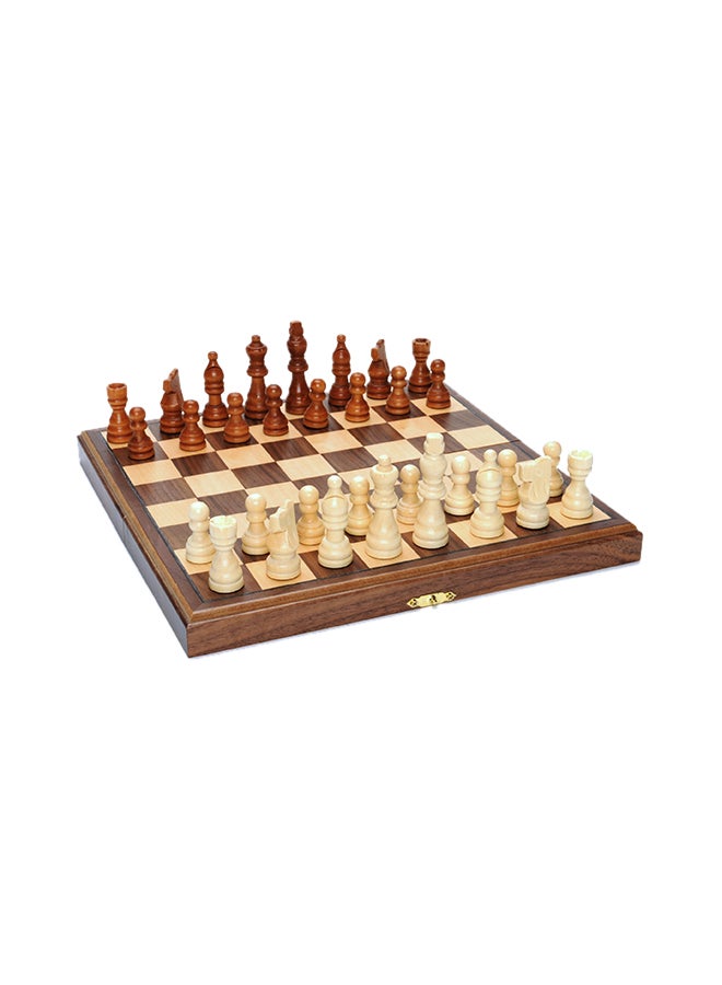 Wood Expressions Foldable Wood Travel Chess Set - Image 1