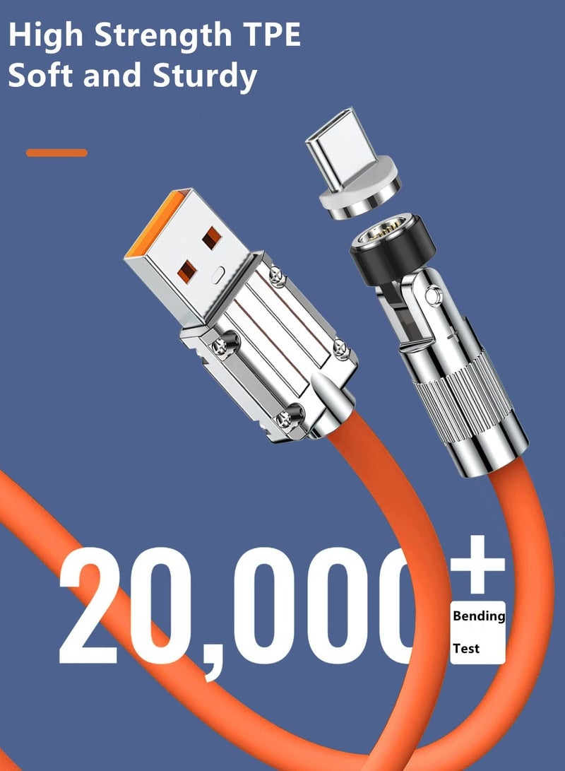 SYOSI 3 in 1 Fast Magnetic Charging Cable, 6.6FT 540° Data Transfer Magnetic USB Cable, Safety Magnet Phone Charger Compatible with Micro USB, Type C Device - Image 3