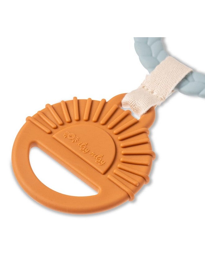 Itzy Ritzy Teething Activity Toy - Bitzy Busy Ring Infant Teething Toy Features Braided Ring & Dangling Toys, Includes Teether, Textured Ribbons, Crinkle Sound & Jingle Bell - 0 Months & Up (Rainbow) - Image 3