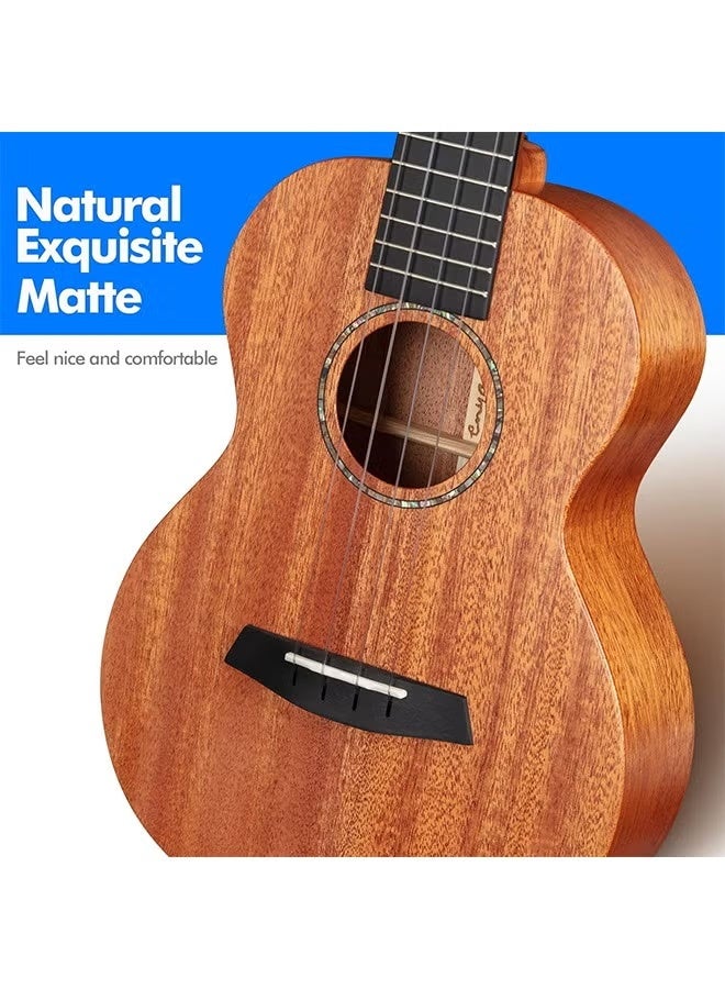 Enya Concert Ukulele 23-inch Solid Mahogany Ukulele, Suitable for Beginners and Adults - Ukulele Set (EUC-MS) - Image 3