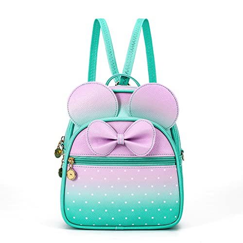KL928 Girls Mini Backpack Bowknot Polka Dot Cute Small Daypacks Convertible Shoulder Bag Purse for Women - Image 1