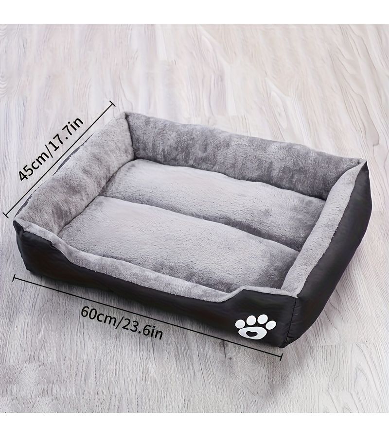 Black Warm Dog Bed Mat for Medium Dogs All Season Pet Pad - Image 2