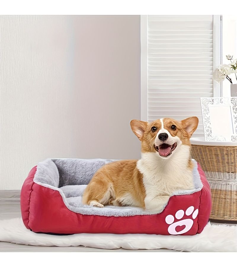 Black Warm Dog Bed Mat for Medium Dogs All Season Pet Pad - Image 1